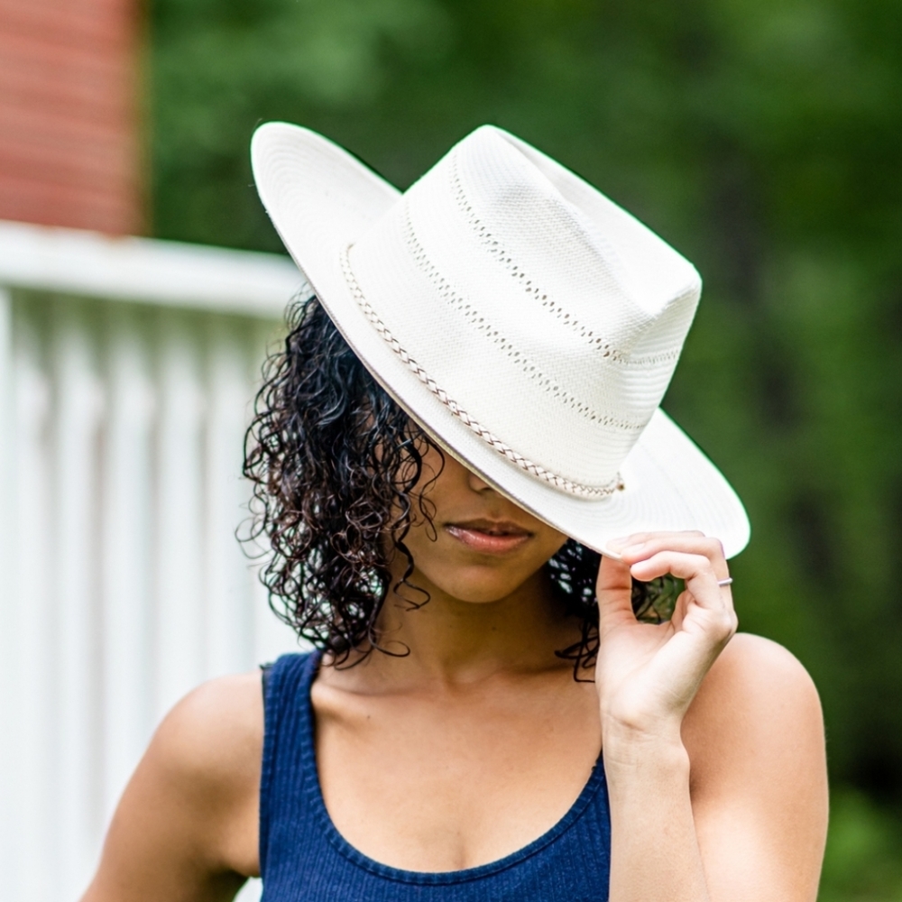 Limited Edition Grace Eleyae's  Venice Satin-lined Straw Hat NWT